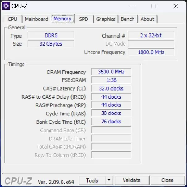 KLEVV CRAS V RGB CPUZ 7200C32