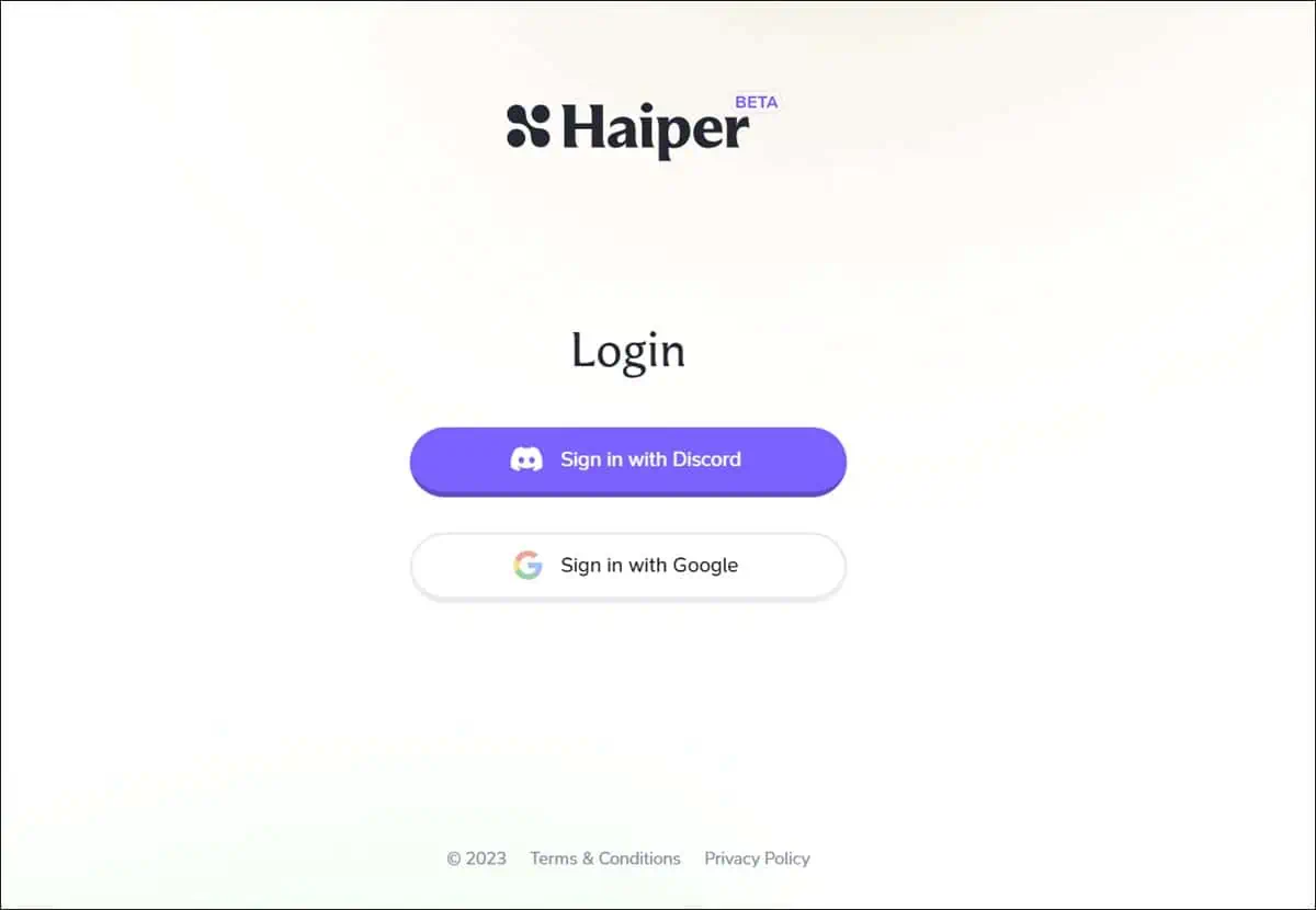 Sign in to use Haiper AI