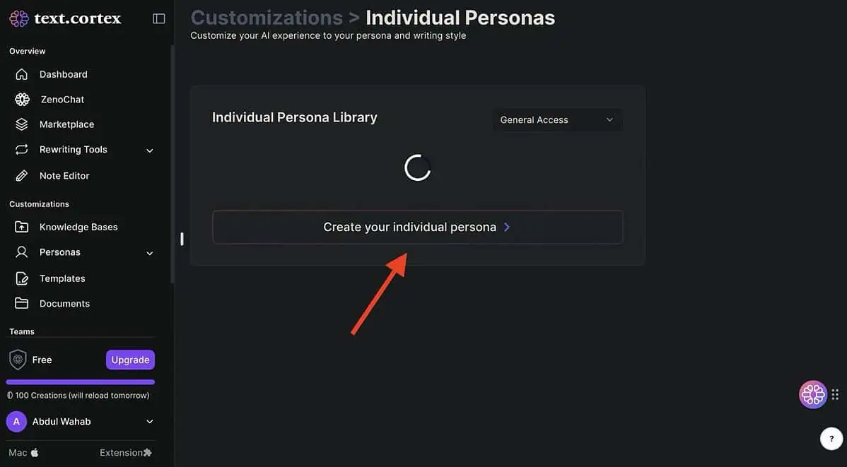 Create your individual persona