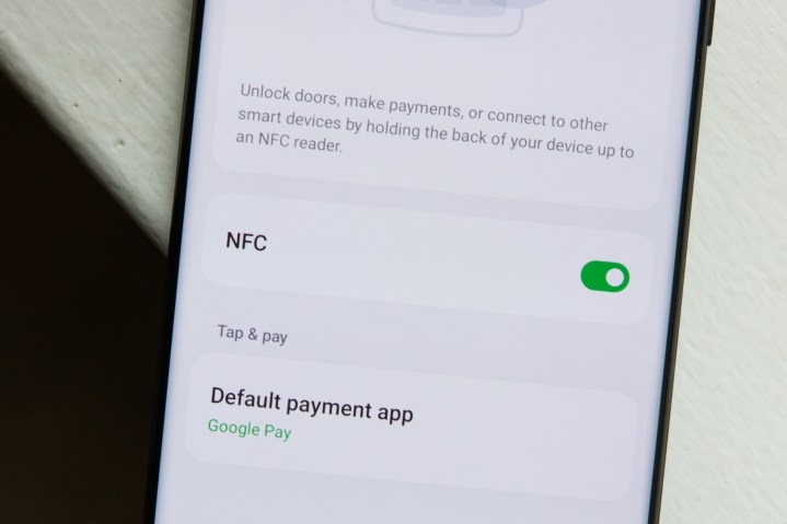NFC settings on an Android phone.