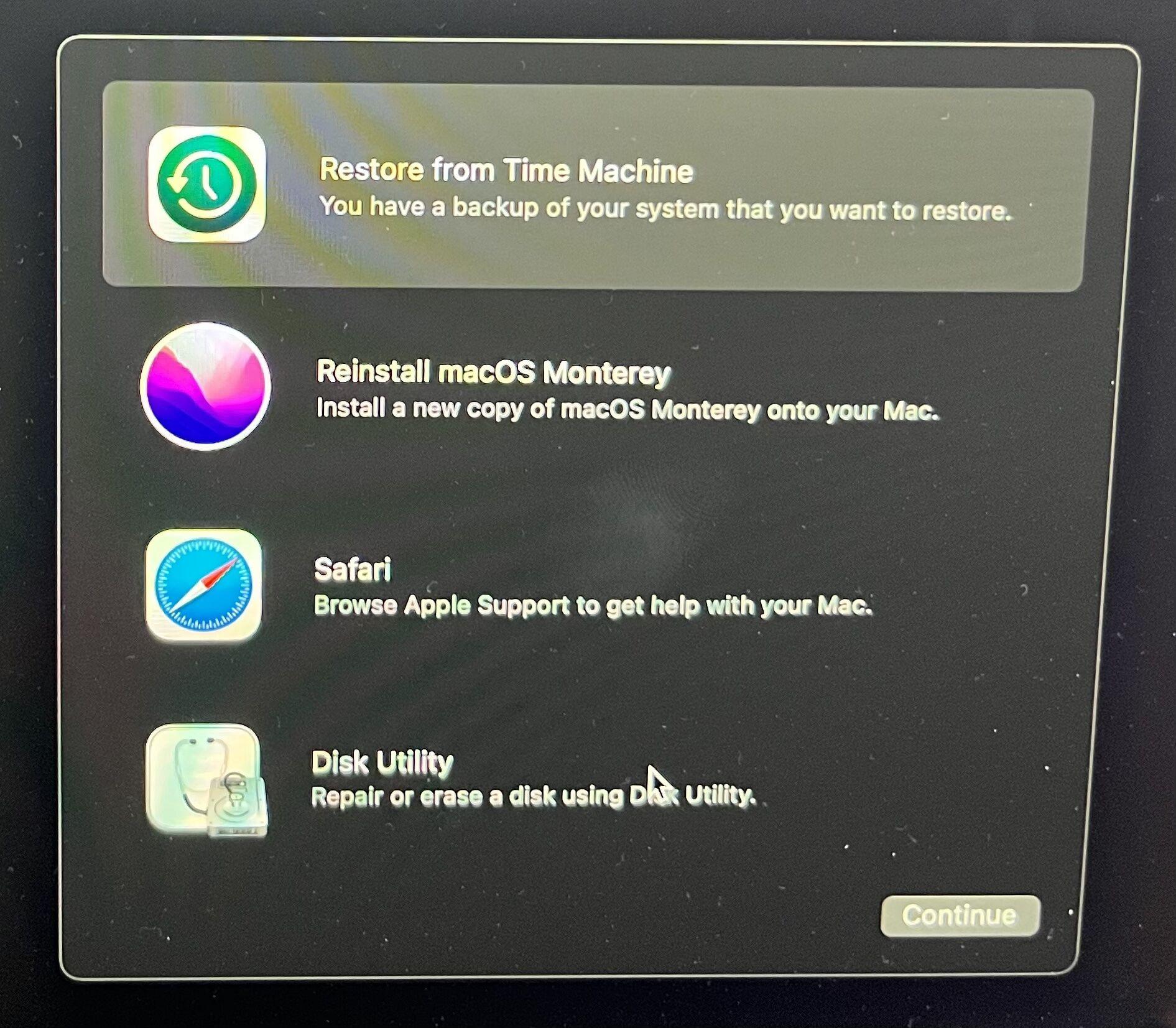 M1 Mac recovery mode