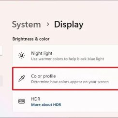 How to change display color profile on Windows 11